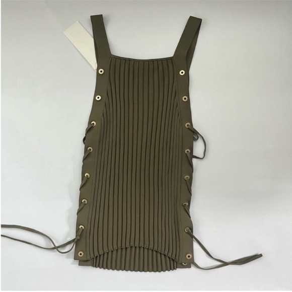 Dion Lee Ribbed Lace Up Tank Medium NEW - Picture 3 of 5